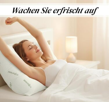 Ортопедична подушка для шиї bonmedico з піни з ефектом пам&39яті для болю в шиї та покращення положення сну 68x40x12 см для сну на спині та на боці чохол, який можна прати, гіпоалергенна Supreme 12 см