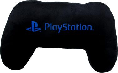 Офіційно ліцензована подушка у формі контролера PlayStation М&39яка плюшева подушка Світиться в темряві Ідеально підходить для спальні або ігрового декору, чорний колір