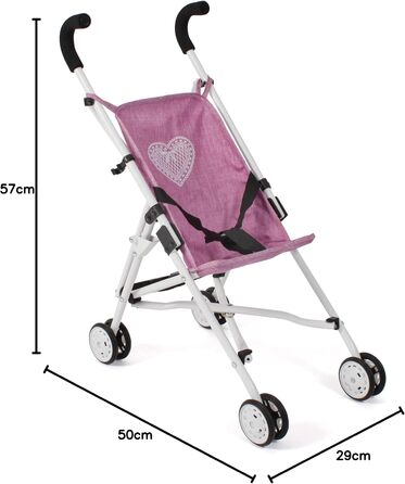 Лялькова коляска Рома, лялькова коляска, міні коляска, джинси рожеві