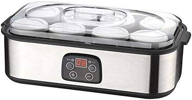 Йогуртниця Rosenstein & Shne йогуртниця, таймер і налаштування температури, 8 склянок по 180 мл, 25 Вт (йогуртниця, йогуртниця, йо