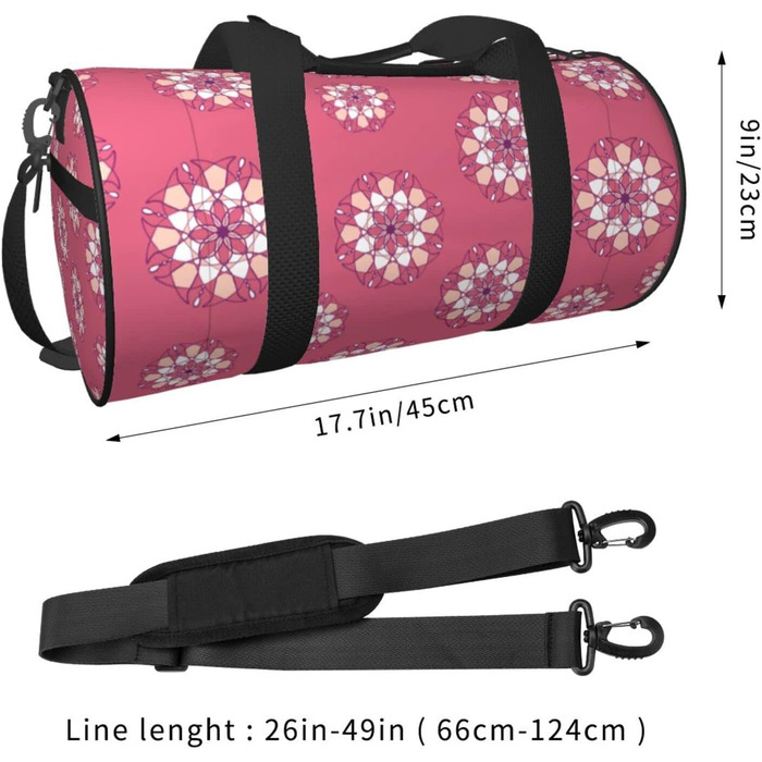 Дорожня сумка-циліндр з геометричним малюнком, спортивна сумка для чоловіків та жінок, сумка-мішок, спортивна дорожня сумка