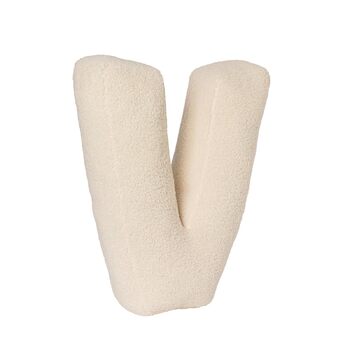 Подушка з літерами, подушка з англійським алфавітом, подушка з ініціалами, подушка з літерами англійського алфавіту від А до Я, для дивана, спальні, декору вітальні (V, 40 * 35 * 10 см) V 40*35*10 см