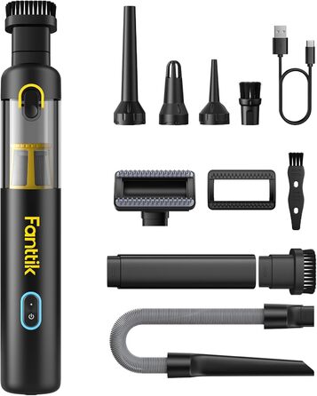 Акумуляторний автомобільний пилосос Fanttik Slim V8 Apex високої потужності 19000 Па/45 Вт, ручний пилосос RobustClean 4-в-1 з мін