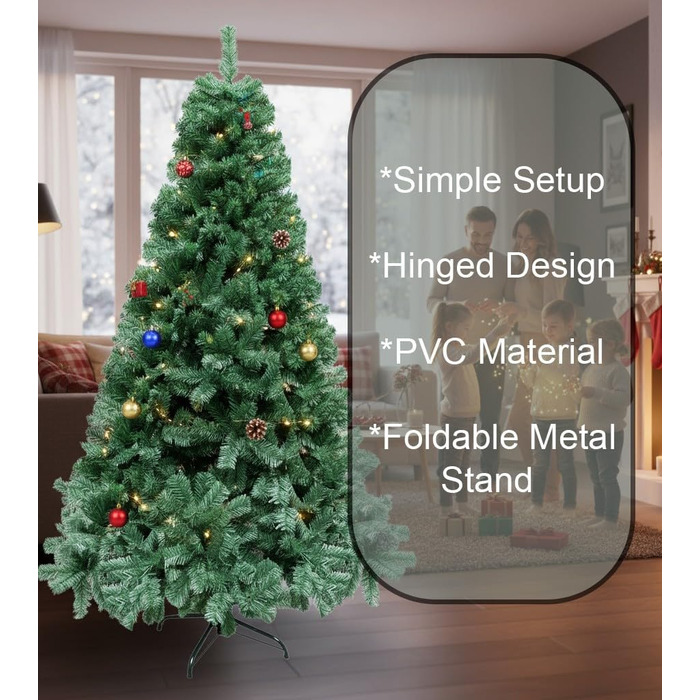 Штучна ялинка зелена 240 см SHATCHI