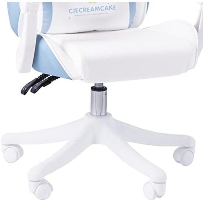 Геймерське крісло в гоночному стилі, ергономічне ігрове крісло з високою спинкою та поперековою опорою, відкидними підлокітниками, підголівником, шкіра, комп&39ютерне крісло керівника з високою спинкою, колір B Blue