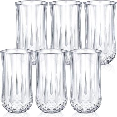 Пластикових склянок хайбол, 10 унцій / 280 мл небитка акрилова чашка для пиття прозора старомодна тумблер для води, для коктейлів