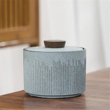 Керамічна банка з кришкою, маленька керамічна банка для чаю, банка для кави, портативна банка для чаю, банка для снеків, герметичне скло, декоративний контейнер для зберігання, органайзер для банок для цукерок (чорний)