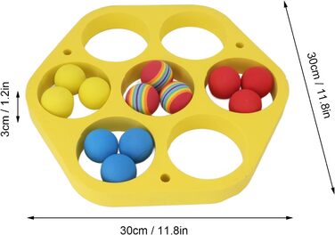 Іграшка для басейну Lybunair коло для метання, піна для плавання Eva, для зовнішнього використання, водних видів спорту, вечірки, шестикутне коло з кульками для дорослих