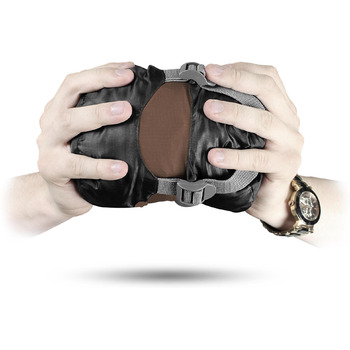 Ультралегкий спальний мішок normani Runty КОМПАКТНИЙ РОЗМІР Наповнювач з 3D мікрофібри Microtech, водонепроникний літній спальний мішок коричневого кольору 210 см x 75 см x 60 см (правий)