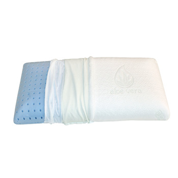 Подушка Mlily, подушка для сну, EBI. - K75.35.14 Гелева подушка для підтримки шиї Ортопедична гелева пінна подушка з наволочкою з алое вера Подушка Dream Sleep Visco 75x35x14см Біла