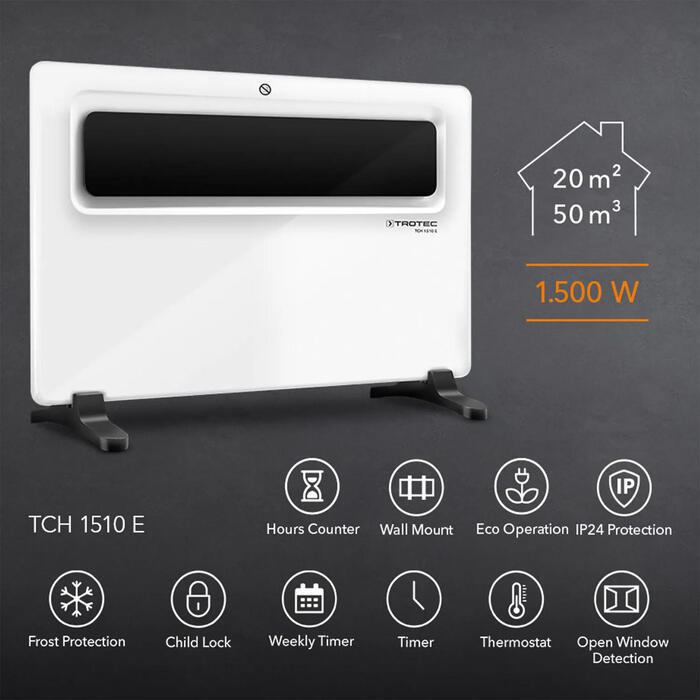 Конвектор Trotec TCH 1510 E 1500W White (1410000529)