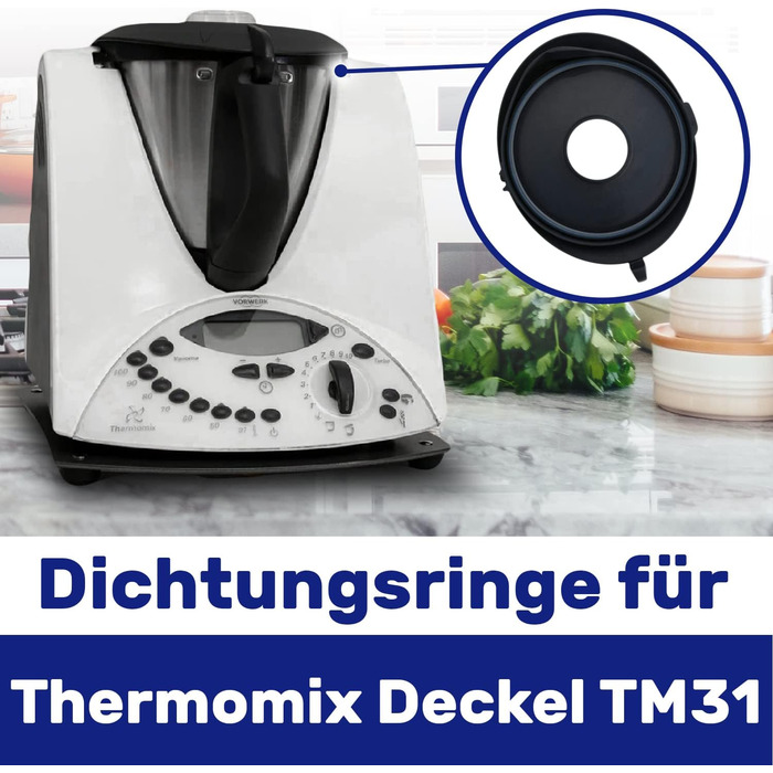 Кільця ущільнювачів для кухонного комбайна Thermomix кришка TM31 Vorwerk Ø 184/170 мм Гарантія 10 років - Monteral