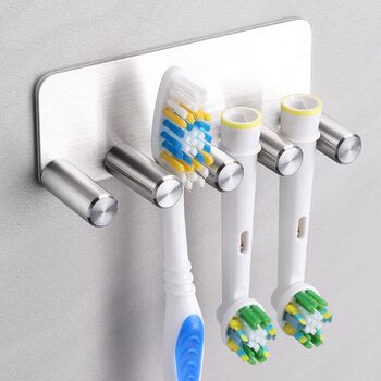 Тримач для зубних щіток з нержавіючої сталі, Тримач для зубних щіток без свердління для зубних щіток, змінні щітки для всіх звичай