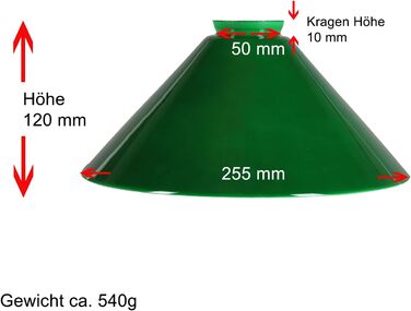 Швець абажур лампа скло лампа скло зелене скло для шевця Ø 256 мм опалове скло E27 підходящий край коміра