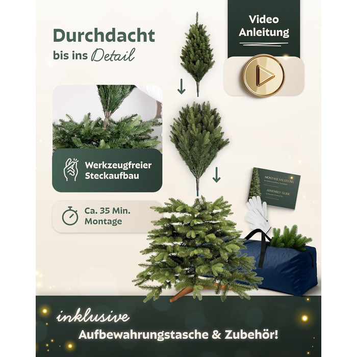 Штучна ялинка преміум-класу 180 см Håvn