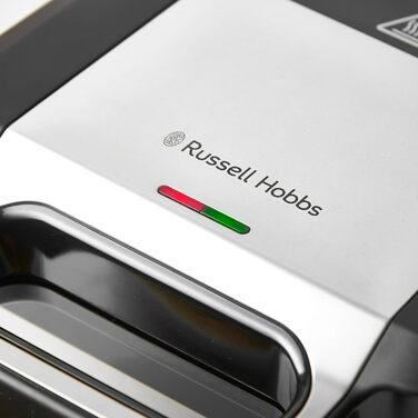 Багатофункціональний прилад Russell Hobbs 3-в-1 бутербродниця, вафельниця, контактний гриль Творіння (можна мити в посудомийній машині, тарілки з антипригарним покриттям і дуже глибокі пластини, без бісфенолу А) 26810-56