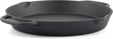 Чавунна сковорода-гриль BBQ-Toro Ø 35 см чавунна сковорода з двома ручками і двома носиками чавунна сервірувальна сковорода сковор