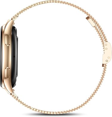 Розумний годинник maoo Ventura для жінок із функцією дзвінків, 1,32-дюймовий AMOLED-дисплей, монітор серцевого ритму, SpO, монітор артеріального тиску, понад 100 спортивних режимів, водонепроникність IP67, 5 ремінців рожевого золота