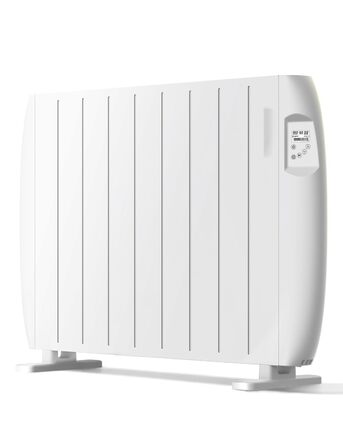 Електричний конвекторний обігрівач, електричний радіатор потужністю 2000 Вт, конвекторний обігрівач з РК-дисплеєм та цілодобовим таймером, радіатор з підставкою та настінним кріпленням, білий
