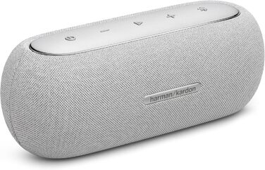 Колонка Harman Kardon Luna сірого кольору - Портативна, водонепроникна Bluetooth-колонка - До 12 годин роботи від акумулятора сіро