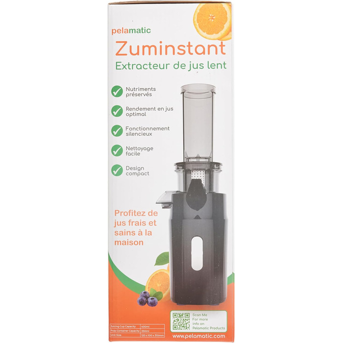 Компактна електрична соковижималка Zuminstant (повільна соковижималка) соковижималка холодного віджиму, багата поживними речовинами, безпінна соковижималка, компактна, для невеликих приміщень, для свіжих фруктів і овочів