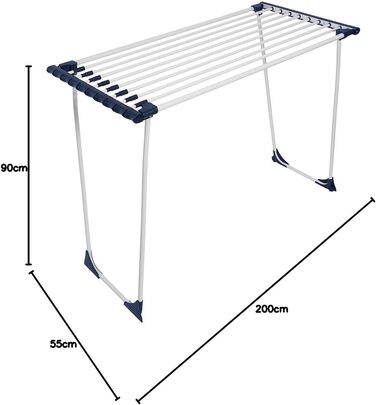 Телескопічний кінь BigDean для постільної білизни () 20 м - висувний - без надокучливої поперечної скоби - крилатий кінь для сушін