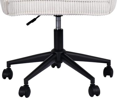 Офісний стілець Duhome, стілець для роботи з вельвету, поворотний на 360 стілець, стілець для туалетного столика, комп&39ютерний стілець з регульованою висотою, білий