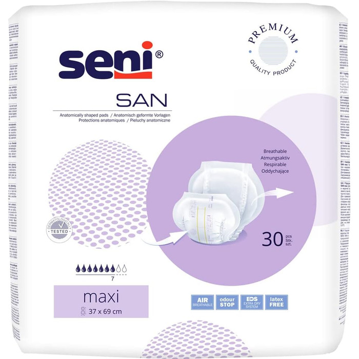 Анатомічні прокладки Seni San Maxi Size 3 (1х30 шт.)