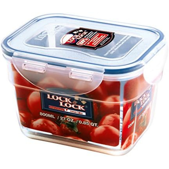 Контейнер для зберігання продуктів ZIP Premium Lock&Lock HPL312 800 мл Коробка для зберігання продуктів Контейнер для заморожування Контейнер для зберігання, штабелюється - Набір з 6 шт.