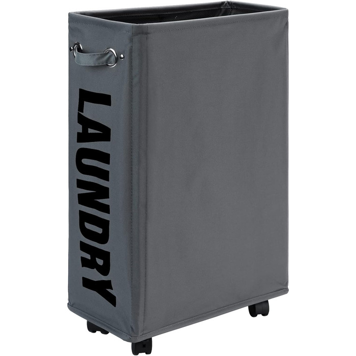 Дюймові великі складні кошики для білизни з колесом, складні мішки для білизни, мішок для одягу (темно-сірий, M) ONE-WAY Dark Grey