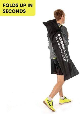 Тенісна сітка BazookaGoal 300x100 см, повний комплект - регульована та складна - волейбольна сітка для дітей та дорослих - розсувна та складна - теніс - волейбол - бадмінтон - висока якість