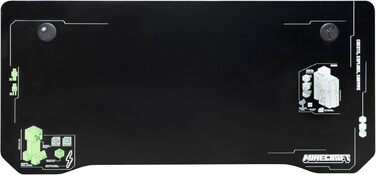 Оригінальний стіл Minecraft, ігровий стіл з підсклянником та гачком для навушників, чорний