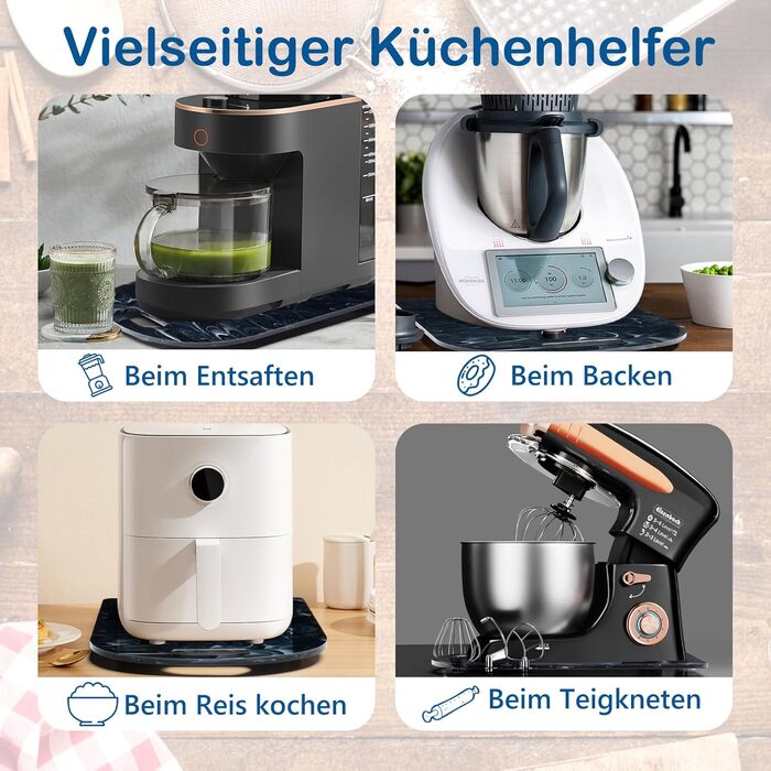 Розсувна дошка Achkey для Thermomix TM6 TM5 Високоякісні тефлонові ковзання без зусиль і надійна підставка Малюнок Художня хмара