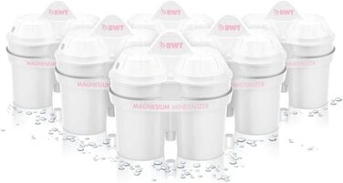 Картриджі фільтра для води з мінералізованою магнієм BWT, пластикові, білі, 6 шт. (1 упаковка), 6 шт.
