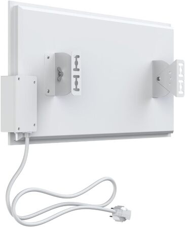 Інфрачервоний високопродуктивний обігрівач BR Bringer 1200 Вт - компактний інфрачервоний обігрівач 6030 см з вбудованим сенсорним термостатом, Wi-Fi та додатком - альтернатива радіаційному обігрівачу для використання в приміщенні та на вулиці (білий)