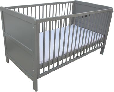 Дитяче ліжко, юніорське ліжко, приліжкове ліжко 140x70 см 3в1 з матрацом, сіре