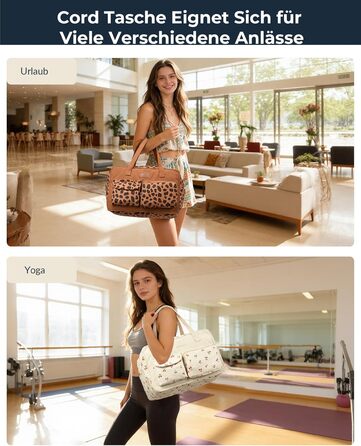 Вельветова дорожня сумка Micmores, жіноча спортивна сумка 20 л, сумка для підгузків на вихідні, ручна поклажа Ryanair 40x20x25, сумка для спортзалу, сумка для пологів з мокрим ПВХ-мішком для фітнесу (чорна)