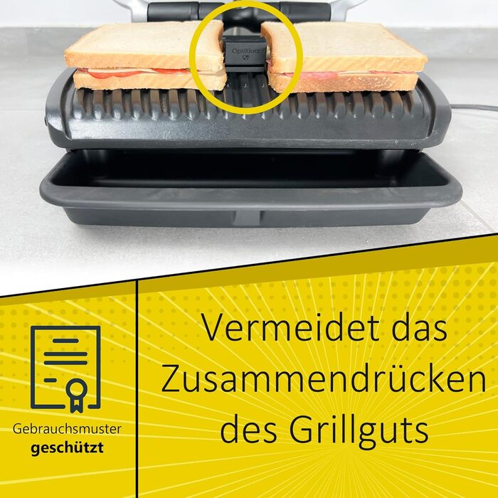 Оригінальна розпірка з безпечного для харчових продуктів силікону, сумісна з аксесуарами Tefal Optigrill, Optigrill XL, запобігає роздавлюванню продуктів, приготованих на грилі