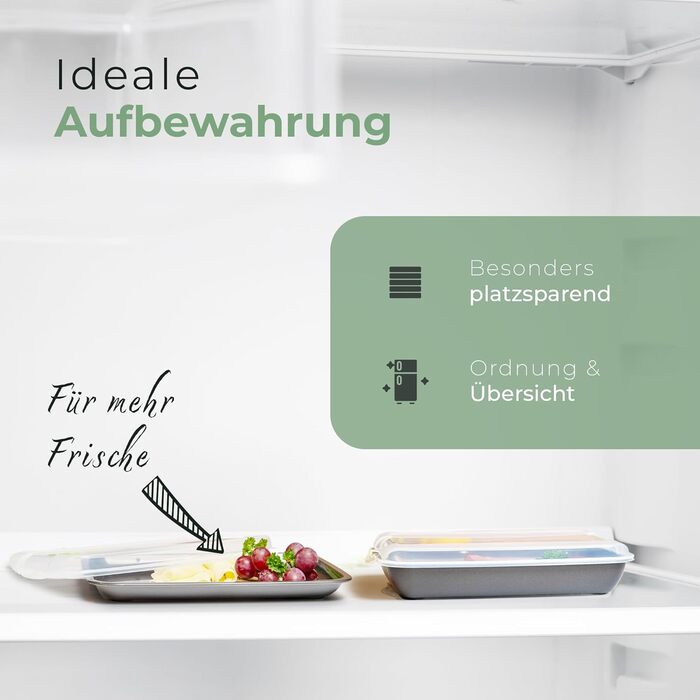 Набір із 6 преміальних контейнерів Novaliv для делікатесів антрацитового кольору з прозорими кришками, контейнери для зберігання ковбас та сиру, розміри 25x17x3 см, органайзер для холодильника, коробка для хрустких хлібців, необхідні кухонні гаджети для д