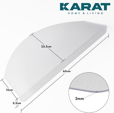 Килимки для сходів 15 шт 65 х 23,5 см прозорий KARAT