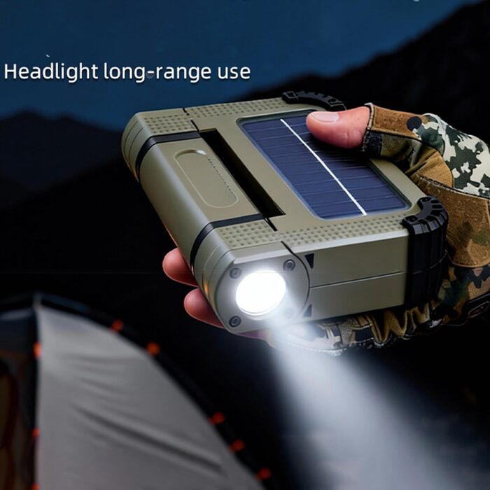 Ліхтар для кемпінгу, акумуляторний, складний, водонепроникний, ABS, сонячний світлодіодний ліхтарик, портативний, зовнішній, акумуляторний, для пішого туризму, кемпінгу, нічного використання