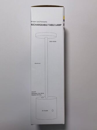 Світлодіодна настільна лампа Бездротова батарея, Настільна лампа Hapfish 5000 мАг, що заряджається через USB, Настільні лампи Живл