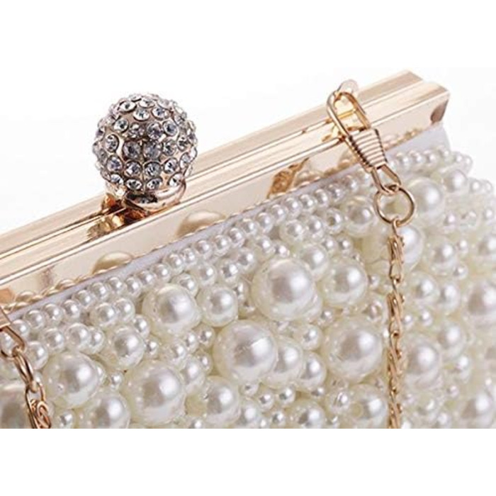 Вечірня сумочка-клатч з перлами, ідеальна для весілля, випускного або урочистого заходу. Маленький гаманець для нареченої або подружок нареченої.