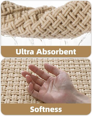 КОЛІР ТА ГЕОМЕТРІЯ Нековзні килимки для ванної, що миються, 40x60 см, абсорбуючі килимки для ванної з шенілу, килимок для ванної кімнати, що швидко висихає, м&39який, хакі, хакі 40x60 см