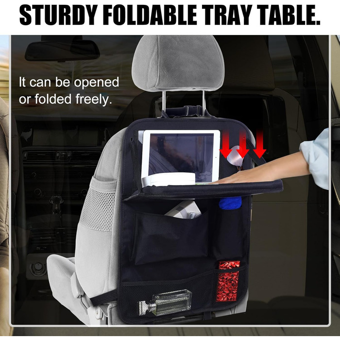 Автомобільний органайзер на заднє сидіння Datanly з піддоном, органайзер на заднє сидіння для дітей, килимки для авто, для подорож