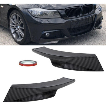 Губи-спойлер сумісні з BMW 3 Series E90 E91 LCI з бампером M-Package, 1697 Carbon Gloss Flaps Set