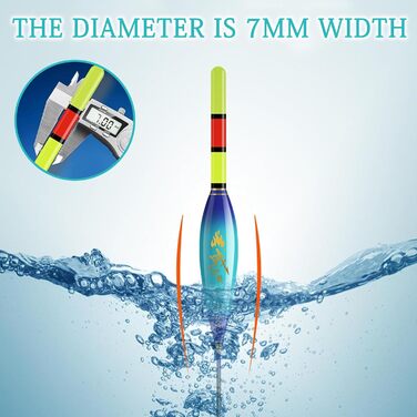 Рибальські поплавці, Набір з 3 світлодіодних рибальських поплавців, Риболовля на поплавці, Рибальські поплавці, Рибальські аксесуари, Риболовля на поплавці з датчиком сили тяжіння, Набір рибальських поплавців, Риболовля на озерах, річках або ставках