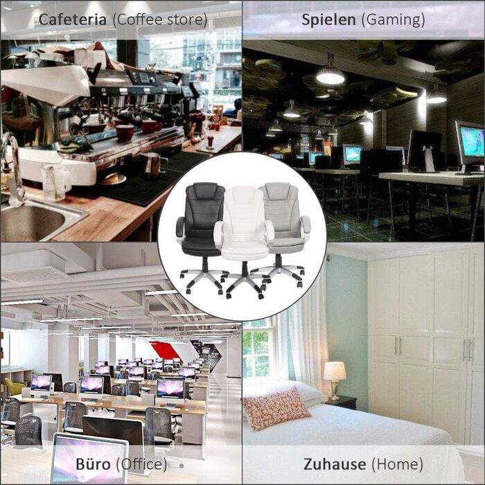 Ігрове крісло Melko Ергономічне офісне крісло чорного кольору Офісне гоночне крісло Настільне крісло Крісло керівника Ігрове крісло Геймерське крісло Гоночне спортивне крісло Обертове крісло Крісло для ПК Ігрове крісло