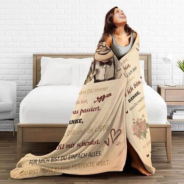 Подарунки &quotЯ тебе кохаю&quot для жінок та чоловіків, Подарунок на річницю кохання для нього та неї, Подарунки на День святого Валентина на річницю весілля, різдвяні подарунки на кохання, М&39яка ковдра 130x150 см, Кохання, 1 130x150 см