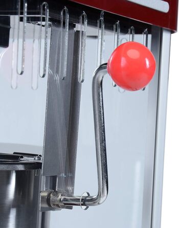 Машина для попкорну Jago Retro - 60 л/год, 200 г/10 хв, горщик з нержавіючої сталі, для солоного попкорну - вигляд 50-х, професійна виробник попкорну, виробник, торговий автомат